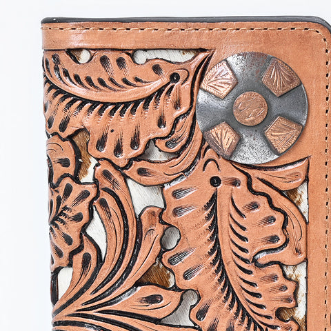 American Darling Hand Tooled Floral Carved Leather Wallet handbag