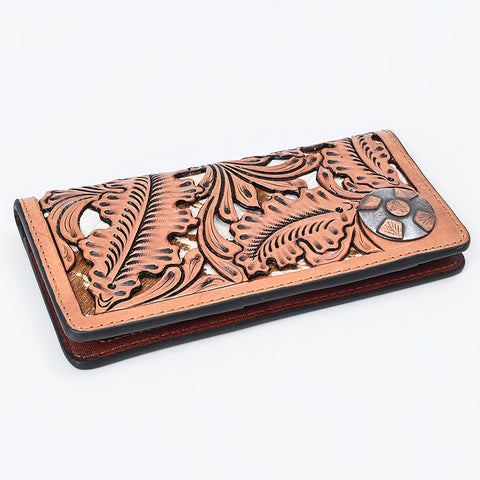 American Darling Hand Tooled Floral Carved Leather Wallet handbag