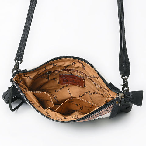 American Darling Hand Woven Saddle Blanket Cross body Bag with Western Fringes
