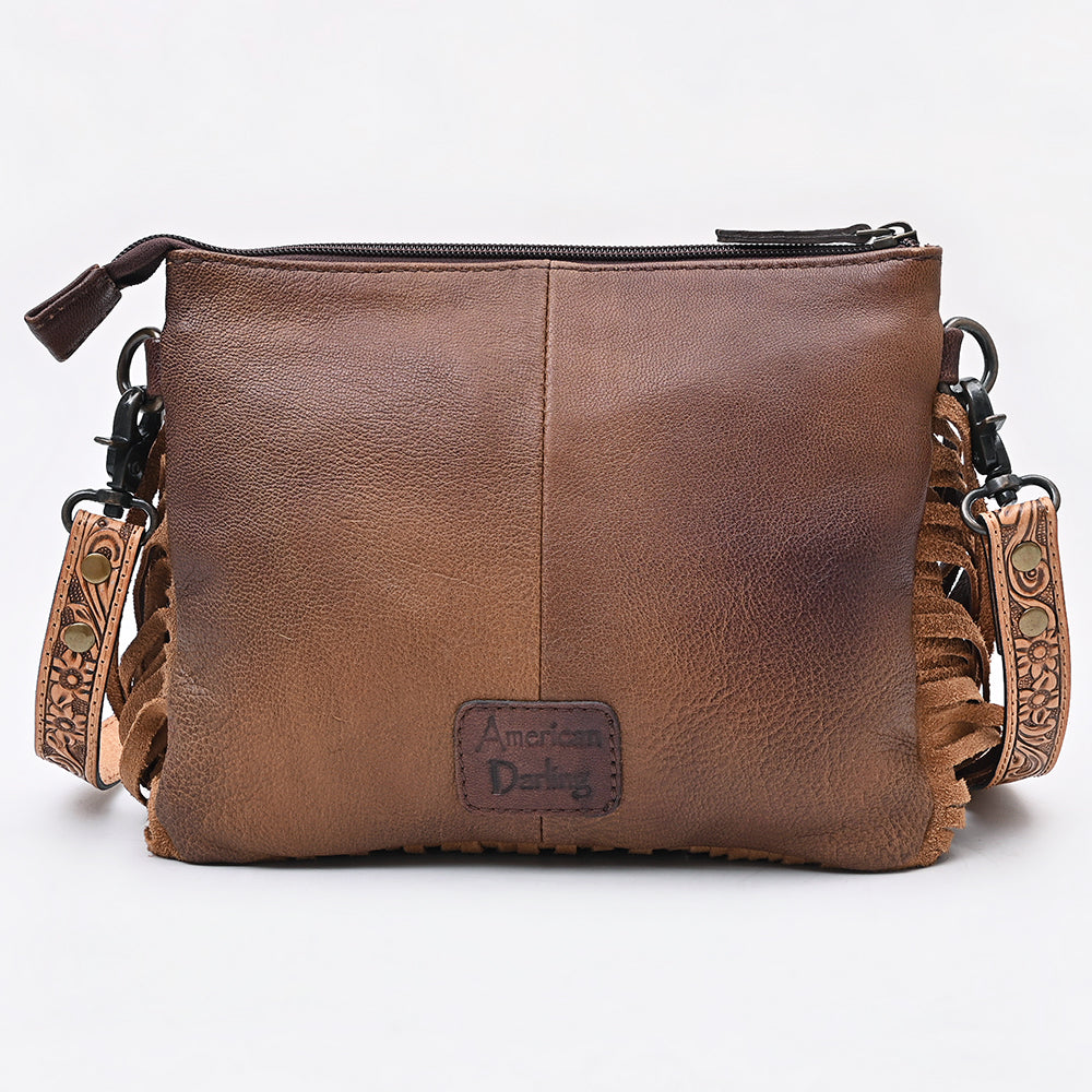 ADBG1829 Crossbody Hair-On Hand Tooled Genuine Leather women bag western Bag