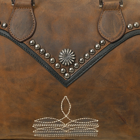 ADBGM809 American Darling Authentic Leather Speedy Bag Women's Western Studded Handbag