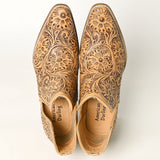 LC-ADFT165 Hand Tooled Genuine Western Leather Ankle Boot