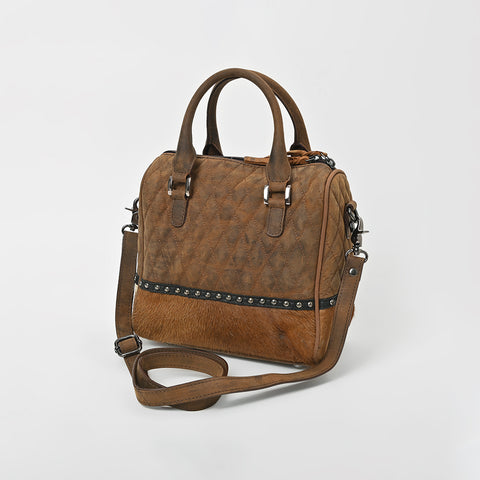 ADBGM832 American Darling Hairon & Quilted Leather Studded Speedy Bag