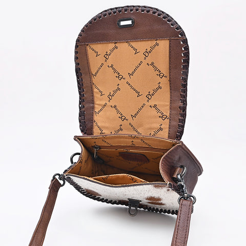 American Darling Hair-On Cowhide Genuine Leather Western Crossbody Bag