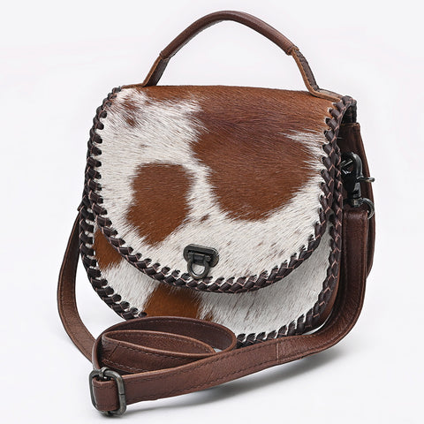 American Darling Hair-On Cowhide Genuine Leather Western Crossbody Bag