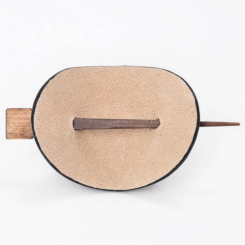 ADHCG102C-S American Darling Leather Hair Stick Barrette Dice Tan Hair Accessories