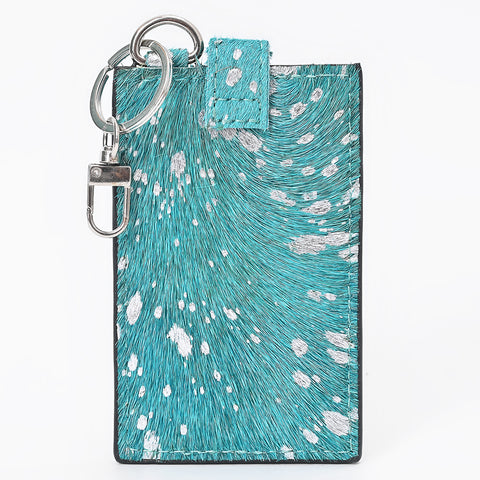 American Darling Western Leather Card Holder with Genuine Hair-On Cowhide