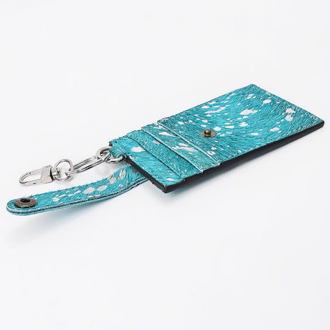 American Darling Western Leather Card Holder with Genuine Hair-On Cowhide