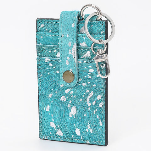 American Darling Western Leather Card Holder with Genuine Hair-On Cowhide