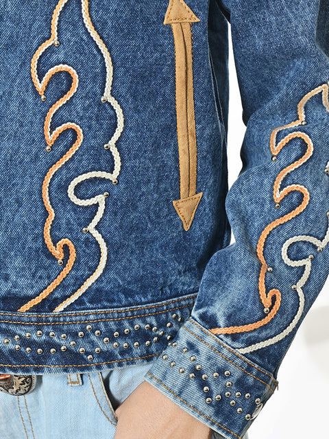 American Darling Western Embroidered Apparel - Artisan Handcrafted Denim Jacket