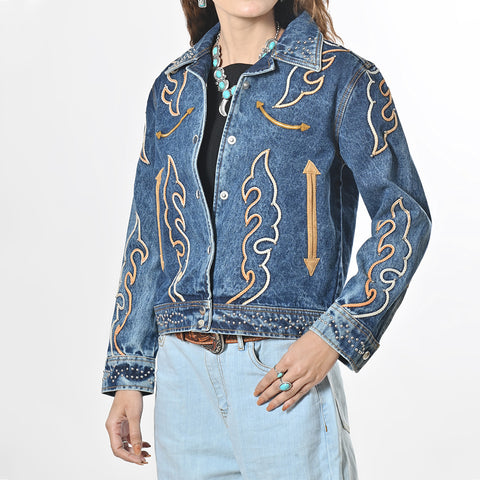 American Darling Western Embroidered Apparel - Artisan Handcrafted Denim Jacket
