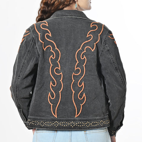 American Darling Western Embroidered Apparel - Artisan Handcrafted Denim Jacket