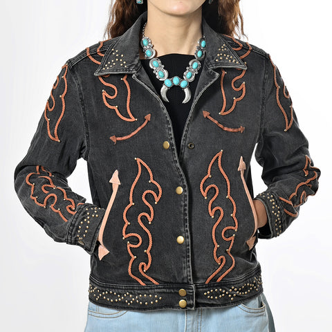 American Darling Western Embroidered Apparel - Artisan Handcrafted Denim Jacket