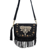 ADBGA836A Crossbody Suede Genuine Leather women bag western Bag