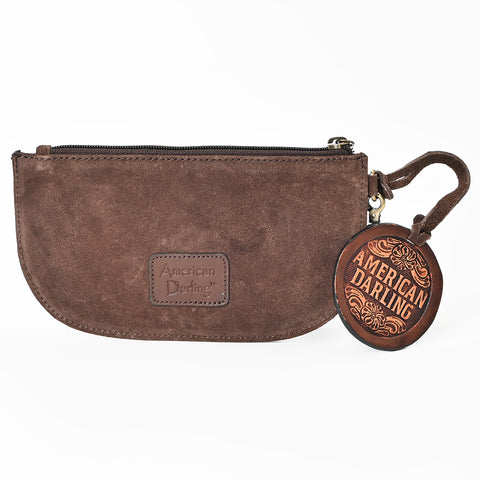 ADBGA1011 American Darling Suede Leather Wristlet Bag Genuine Leather Western Purse