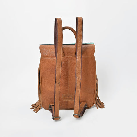 ADBGZ939 Backpack Hand Tooled Hair on Genuine Leather Women Bag