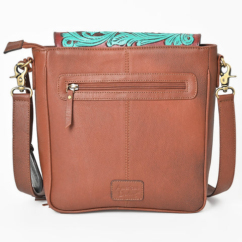 ADBGA1025 American Darling Handcrafted Hand Tooled Leather Western Cross body Bag with Fringes