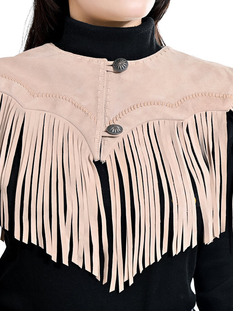 ADDR026 American Darling Western Suede Fringe Shoulder Wrap Capelet