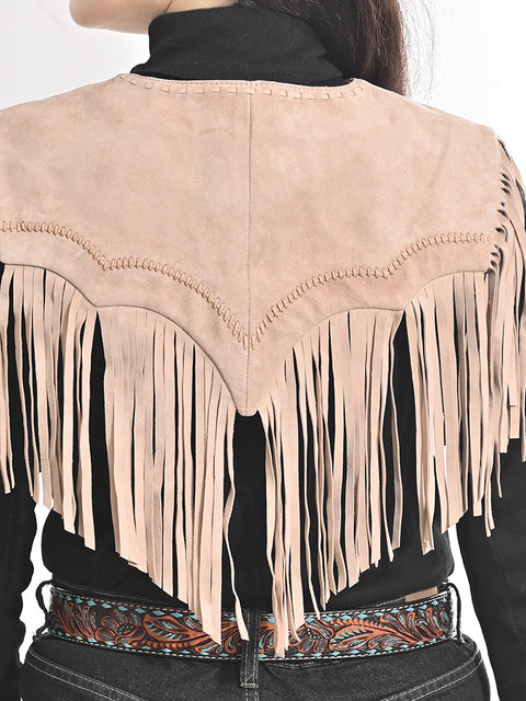 ADDR026 American Darling Western Suede Fringe Shoulder Wrap Capelet