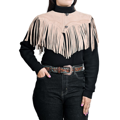 ADDR026 American Darling Western Suede Fringe Shoulder Wrap Capelet