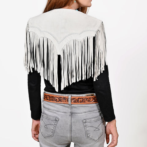 ADDR027 American Darling Suede Leather Western Fringe Apparel Cape