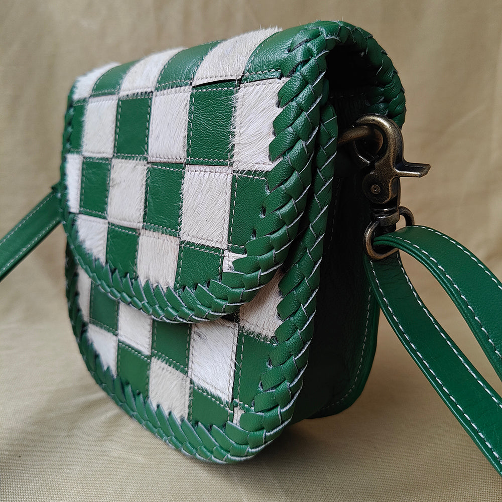 ADBGM859A Crossbody Hair on Genuine Leather Women Bag