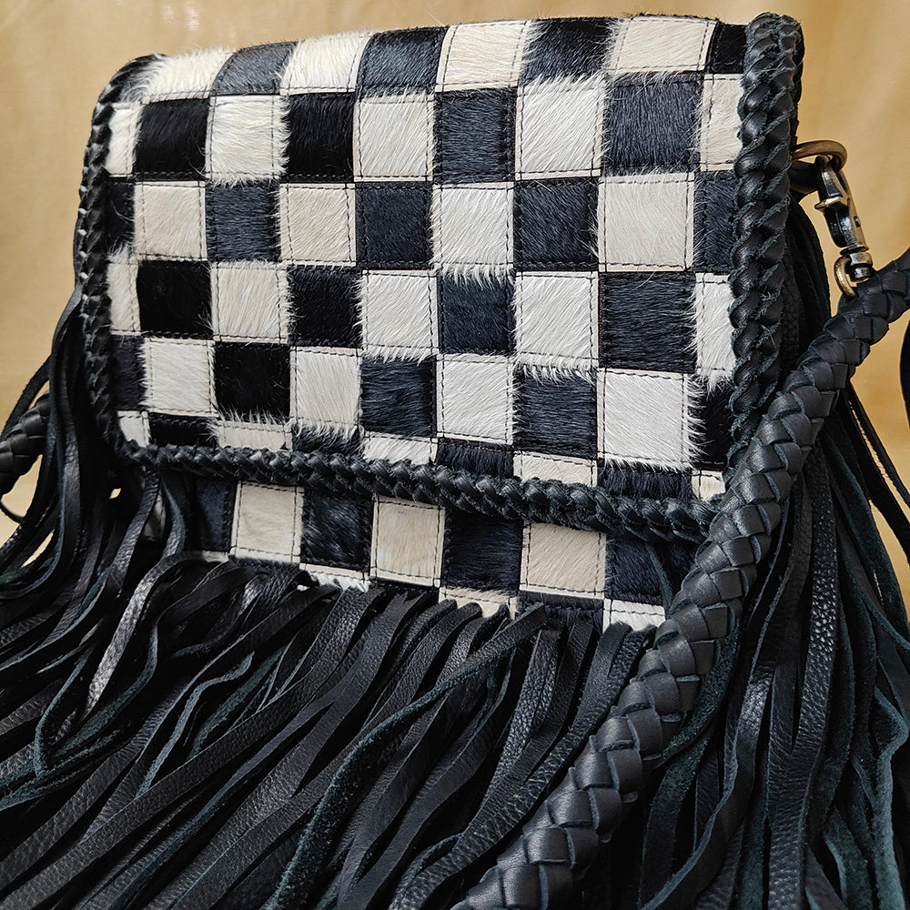 ADBGM861 Crossbody Hair on Genuine Leather Women Bag