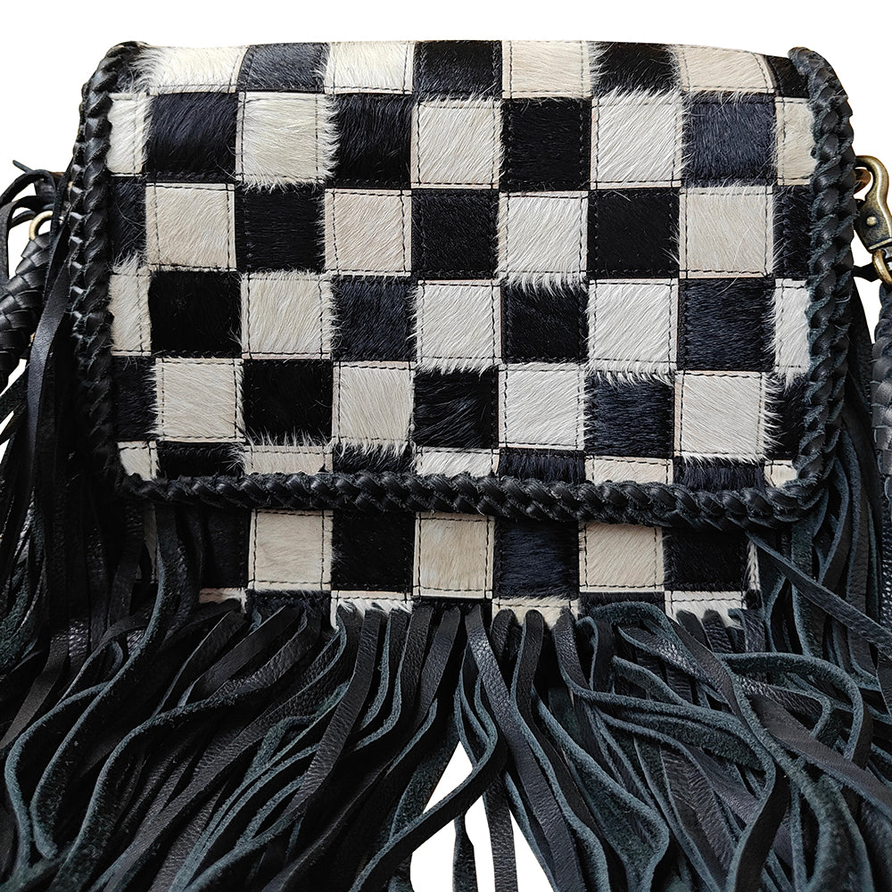 ADBGM861 Crossbody Hair on Genuine Leather Women Bag