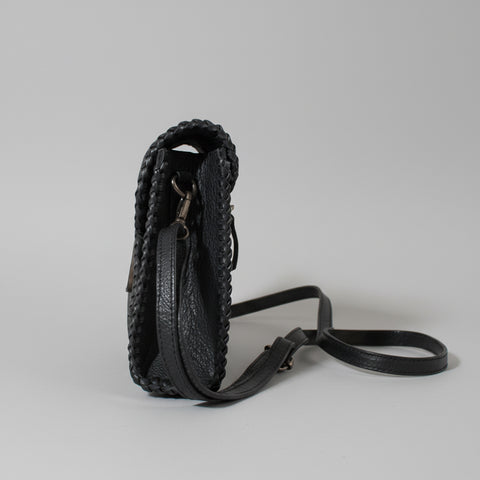 Laurel Rodeo Genuine Handtooled and Hair on Leather Crossbody Bag