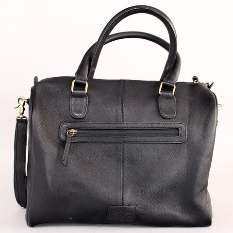 Midnight Rodeo Black Grain Leather Duffel Bag