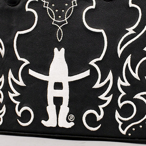 Midnight Rodeo Black Genuine Leather Tote Bag