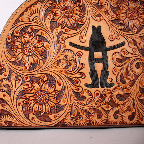 Legacy Rodeo Genuine Leather hand tooled Tooled crossbody bag