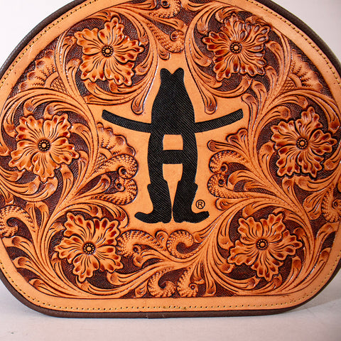 Legacy Rodeo Genuine Leather hand tooled Tooled canteen bag