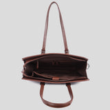 LC-ADBGM389B Tote Genuine Western Leather Women Bag