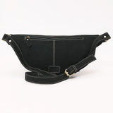ADBGA668 Western Suede Belt Bag with Rope Embroidery-Rodeo Waist Pack