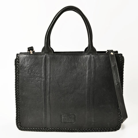 ADBGM792 American Darling Studded Leather Tote Bag with Hand-Braided Details