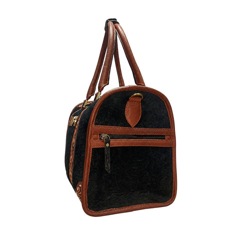 Official PRCA & NFR Licensed CollectionHand-Tooled Embossed Western Leather Speedy Bag