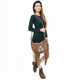 ADBGA419 Genuine Western Leather Crossbody Bag Hand Tooled Cowgirl Purse by American Darling