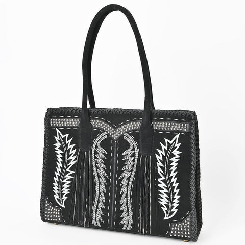 ADBGA819 American Darling Handcrafted Suede Tote Bag with Boot Stitched Embroidery