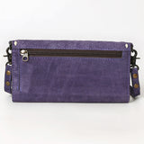 ADBG1712 Genuine Leather Wallet Bag with White Western Stitching & Adjustable Strap