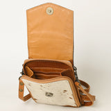 LC-ADBG822 Hair-On Cowhide Crossbody Phone Bag with Silver Speckles