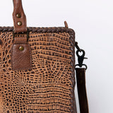 LC-ADBG235A Tote Crocodile Embosed Genuine Western Leather Bag