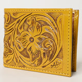 LC-ADBG1236I Hand-Tooled Leather Wallet - Western Floral Bifold Design