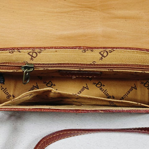ADBG1881 Envelope Hand Tooled Hair on  Genuine Leather Women Bag