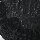 ADBG1563D Black Croc Embossed Round Leather Crossbody - Western Minimalist Purse