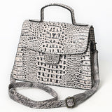 ADBG1729 Crocodile-Embossed Leather Western Tote Bag American Darling