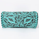 ADBG1203 Hand-Tooled Leather Sunglass Case - Floral Western Design by American Darling
