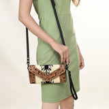 LC-ADBG906 Western Envelope Crossbody Bag Handwoven Wool & Tooled Leather by American Darling