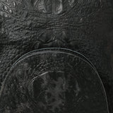 ADBG1564C Black Croc Embossed Leather Backpack - Western Urban Utility Pack