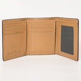 BEBGM182-Western Leather Trifold Wallet